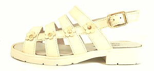 A-7133 - Girls' Ivory Patent Sandals
