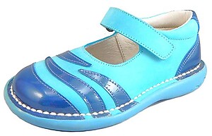 FARO 5X0711 - Turquoise Zebra Shoes - Euro 24 Size 7