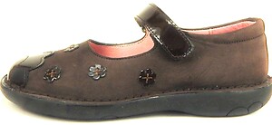 5Z7511 - Brown Flower Mary Janes