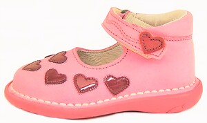 FARO 5Z8438 - Fuschia Hearts Shoes - Euro 19 Size 4