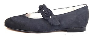 A-1165 - Navy Suede Flats - Euro 30 Size 12