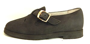 P-1179 - Black Nubuck Slip-Ons