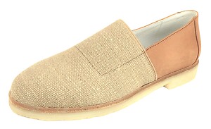A-1211 - Tan Linen Slip-ons
