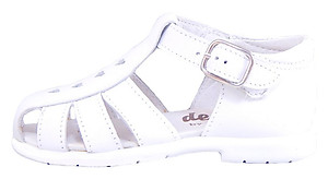 B-109 - White Leather Sandals
