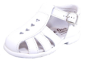 B-109 - White Leather Sandals