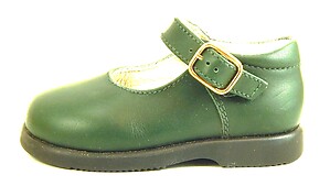B-111 - Forest Green Mary Janes - Euro 19 Size 4