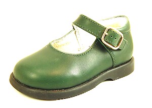 B-111 - Forest Green Mary Janes - Euro 19 Size 4