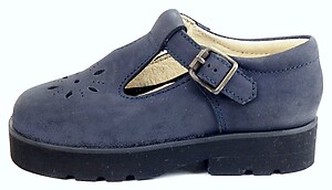 FARO B-412 - Navy Nubuck T-Straps