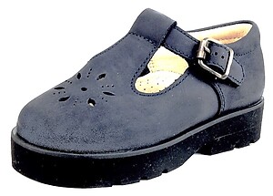 FARO B-412 - Navy Nubuck T-Straps