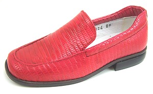 FARO B-6024 - Red Faux-Snake Loafers