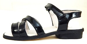 B-7171 - Black Patent Dress Sandals - Euro 29 Size 11