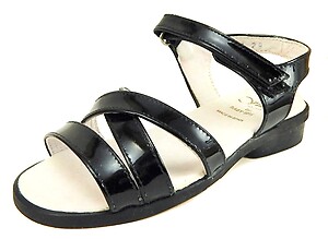 B-7171 - Black Patent Dress Sandals - Euro 29 Size 11