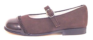 B-7208 - Brown Nubuck Mary Janes