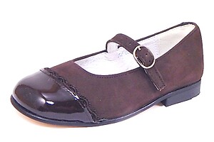 B-7208 - Brown Nubuck Mary Janes