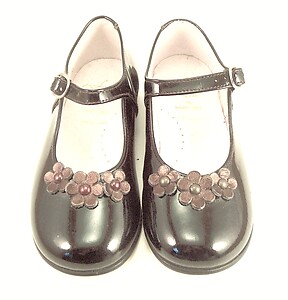 B-7732 - Brown Patent Mary Janes