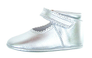 DO-103 - Silver Crib Pram Shoes