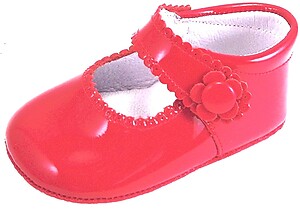 DO-153 - Red Patent Crib Shoes