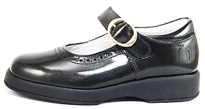 FARO F-3289 - Black Metallic Patent Mary Janes - Euro 38 Size 10.5