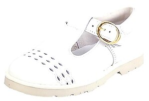 FARO F-4283 - White Leather T-Straps