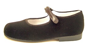 K-1018 - Brown Velvet Mary Janes