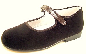 K-1018 - Brown Velvet Mary Janes