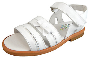 K-1066 - White Leather Dress Sandals
