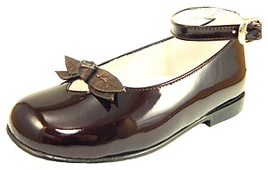 K-1084 - Brown Patent Ankle Straps