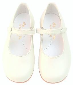 P-2550 - Ivory Button Mary Janes