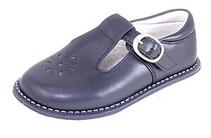 S-7365 - Navy T-Strap Shoes