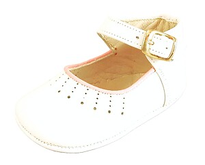 TI-340 - White Pink Crib Shoes