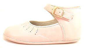 TI-340 - Pink Leather Crib Shoes