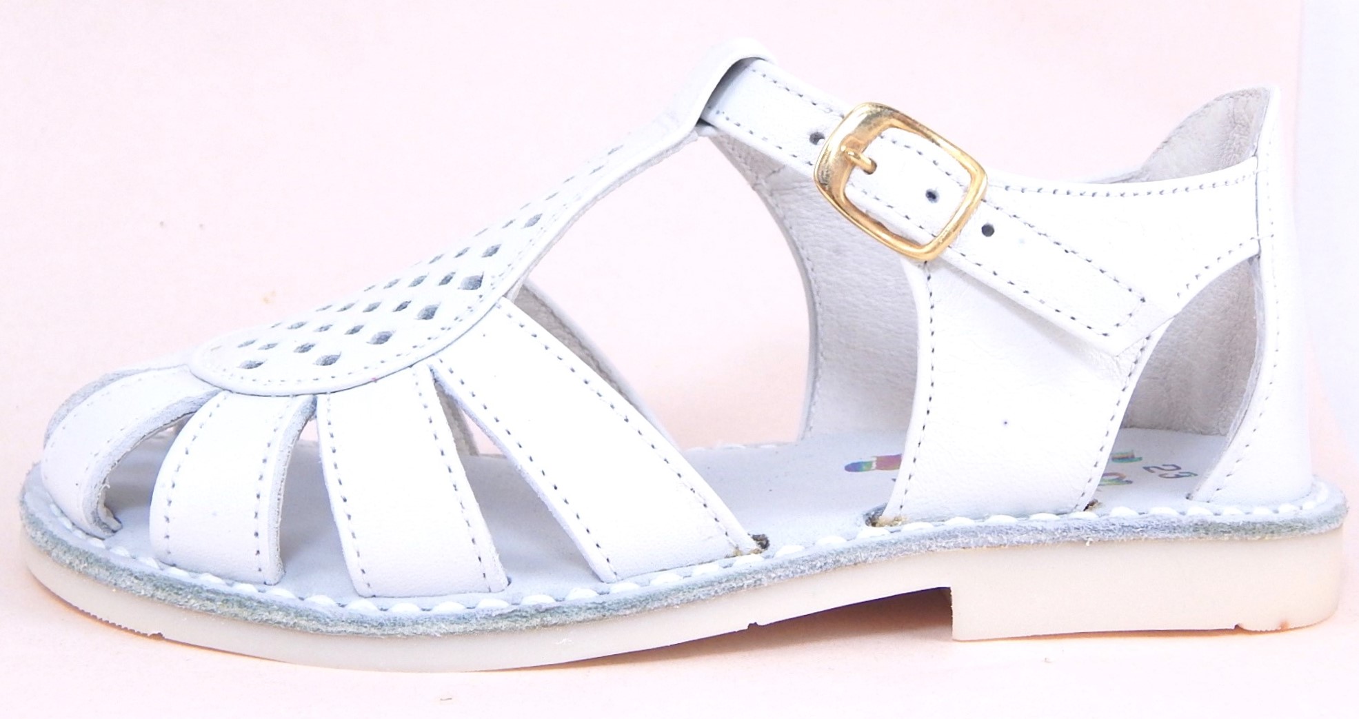 3462 - Girls' White Fisherman Sandals