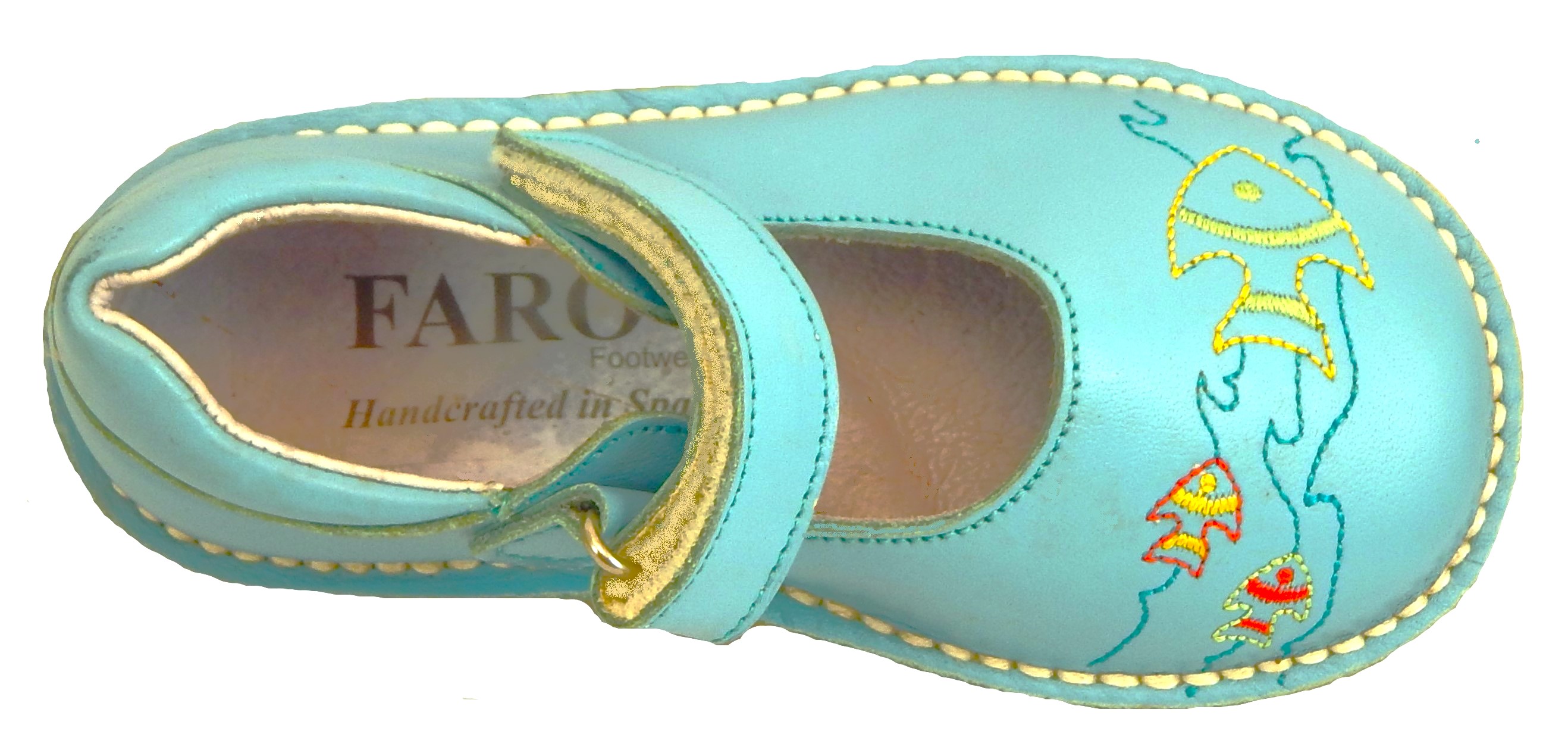 FARO 5S2611 - Turquoise Fish Mary Janes - Euro 24 Size 7