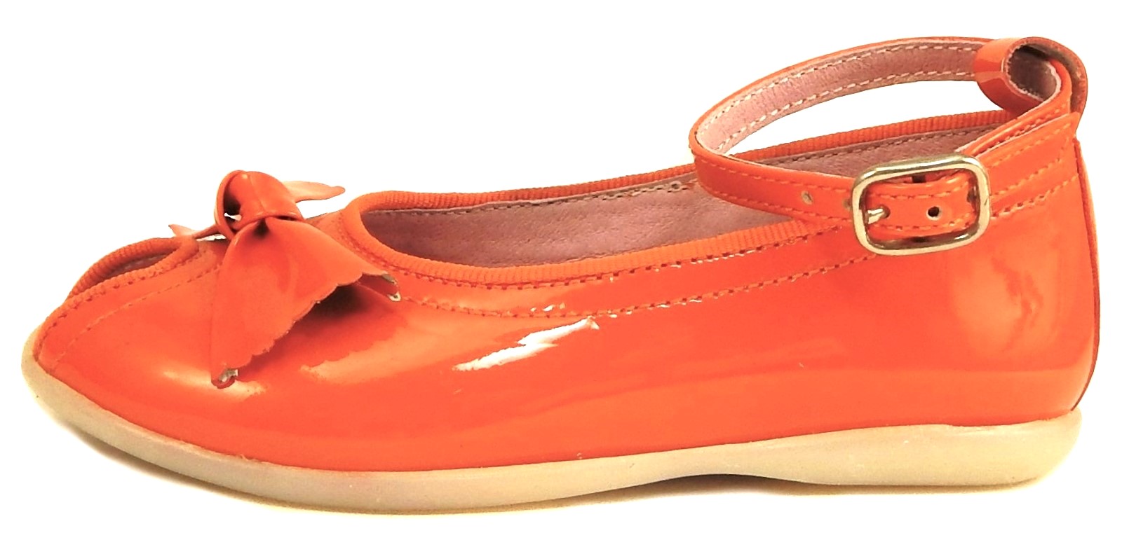 FARO 6F7416 - Orange Patent Ankle Straps - Euro 25 Size 8