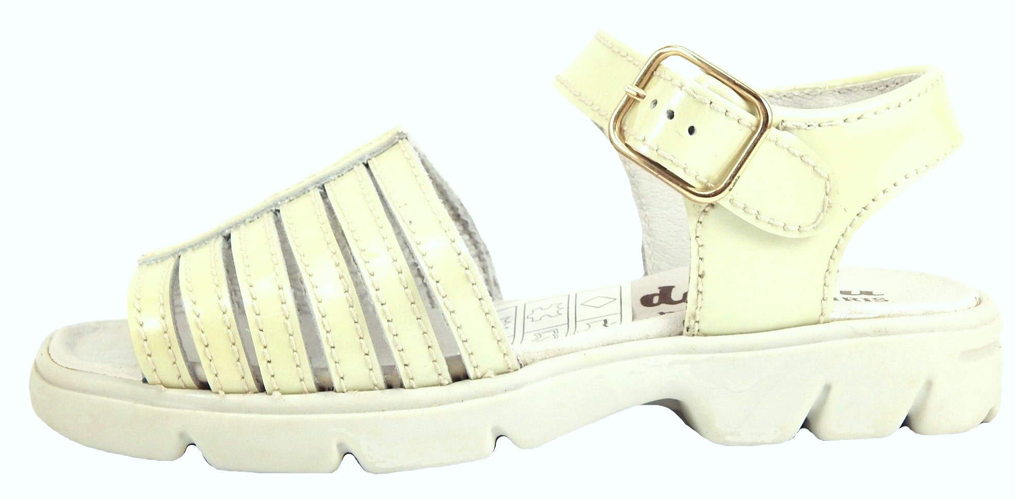 B-116 - Ivory Patent Sandals