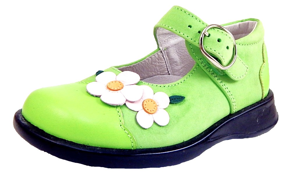 B-7220 - Lime Green Mary Janes - Euro 25 US 7