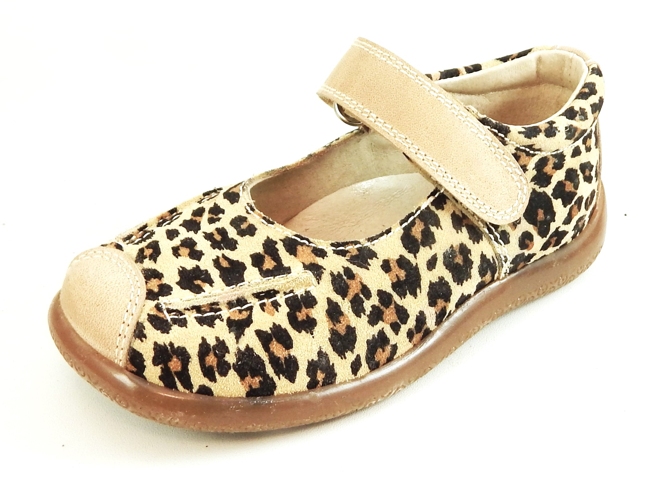 FARO B-7301 - Leopard Suede Mary Janes - Euro 25 Size 8