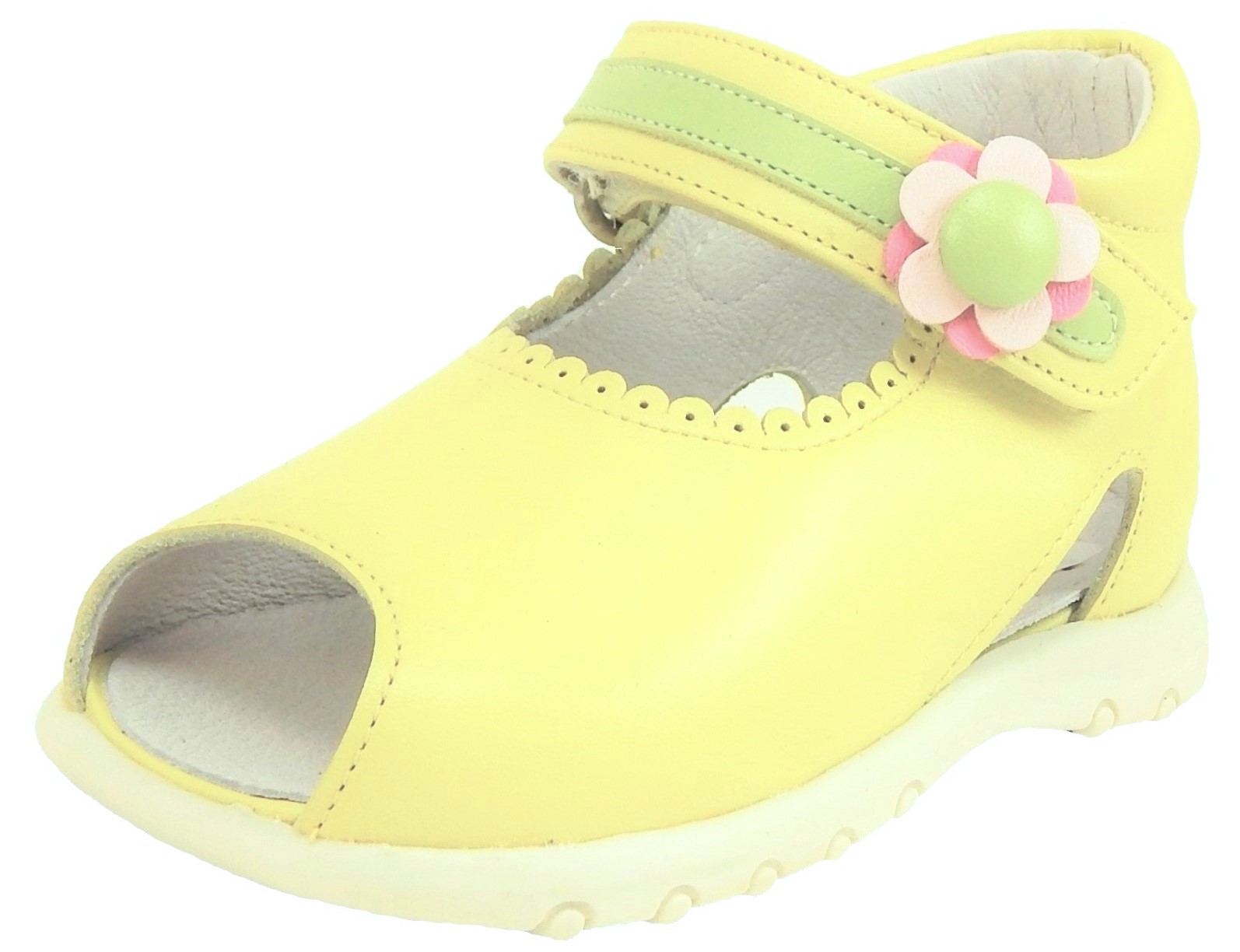 K-1054 - Chatreuse Yellow Sandals - Euro 19 Size 4