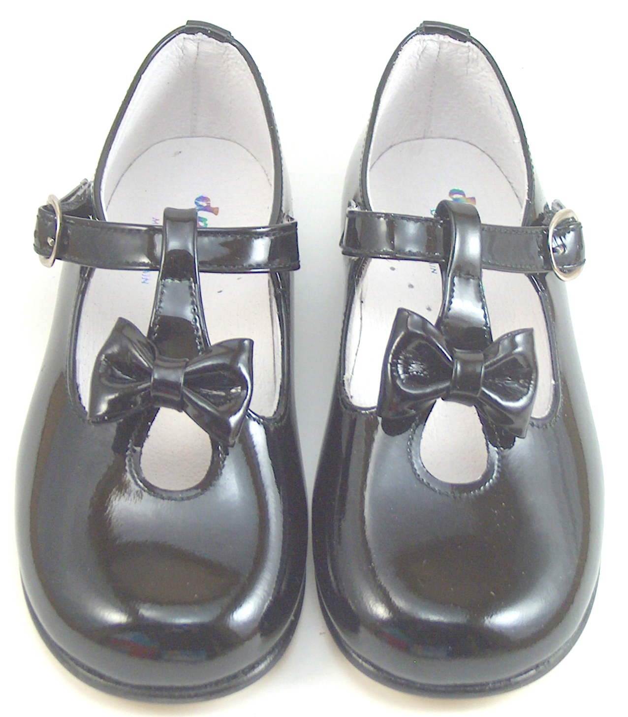 DE OSU P-1347 - Girls' Classic European Black Patent Leather Dress Shoes