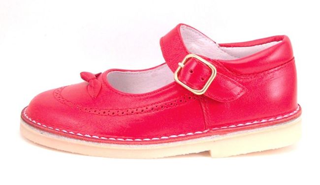 A-1244 - Red Buckle Mary Janes