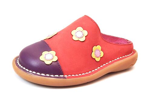 5X0812 (Sale) - Red Flower Clogs - Euro 24 Size 7