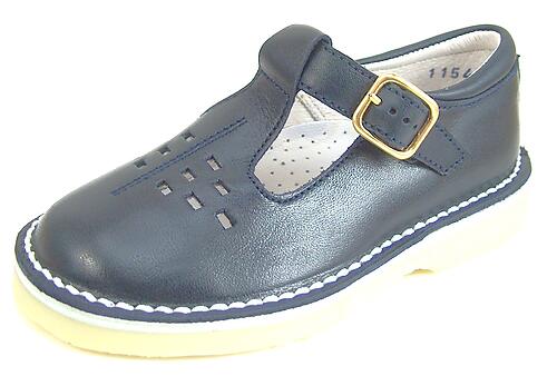 A-1154 - Navy Blue T-Straps