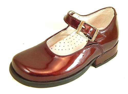 B-219 - Burgundy Patent Dress Shoes - Euro 24 Size 7