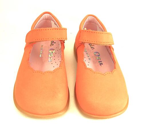 B-7016 - Orange Mary Janes - Euro 19 Size 4