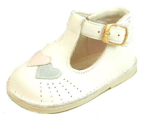 424 - White Heart Shoes