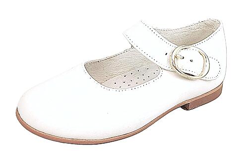 F-3077 (Sale) - White Mary Janes - Euro 25 Size 7