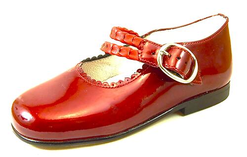 K-1122 - Red Patent Mary Janes - Euro 24 Size 7