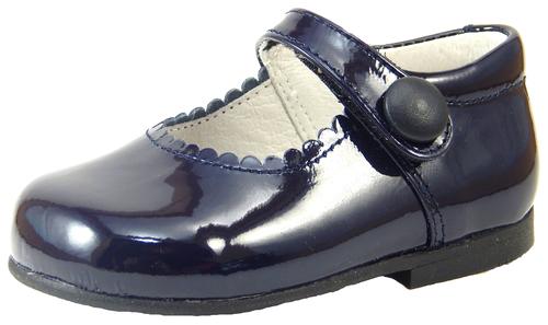 Navy Blue Patent Leather Dress Shoes